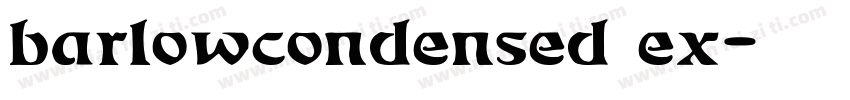 barlowcondensed ex字体转换